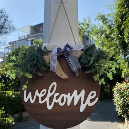 Amazon.co.jp: ドア飾り リース Welcome Hello ドアプレート 玄関